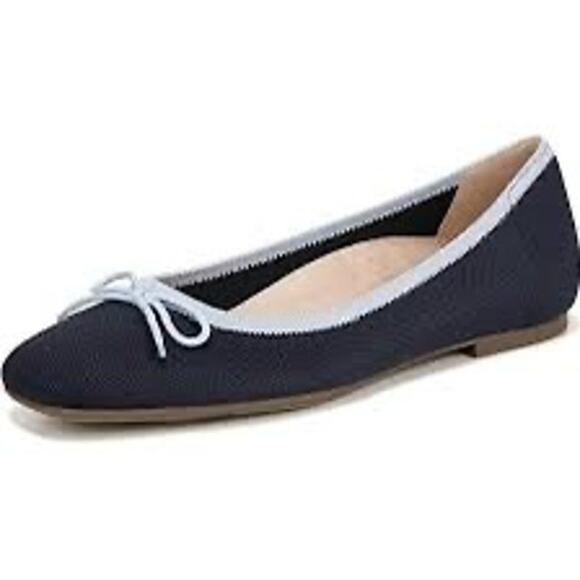 Vionic Women's Klara Knit Ballerina Comfort Skimmer Flats Navy Blue/Pale Blue 11 - Picture 1 of 9